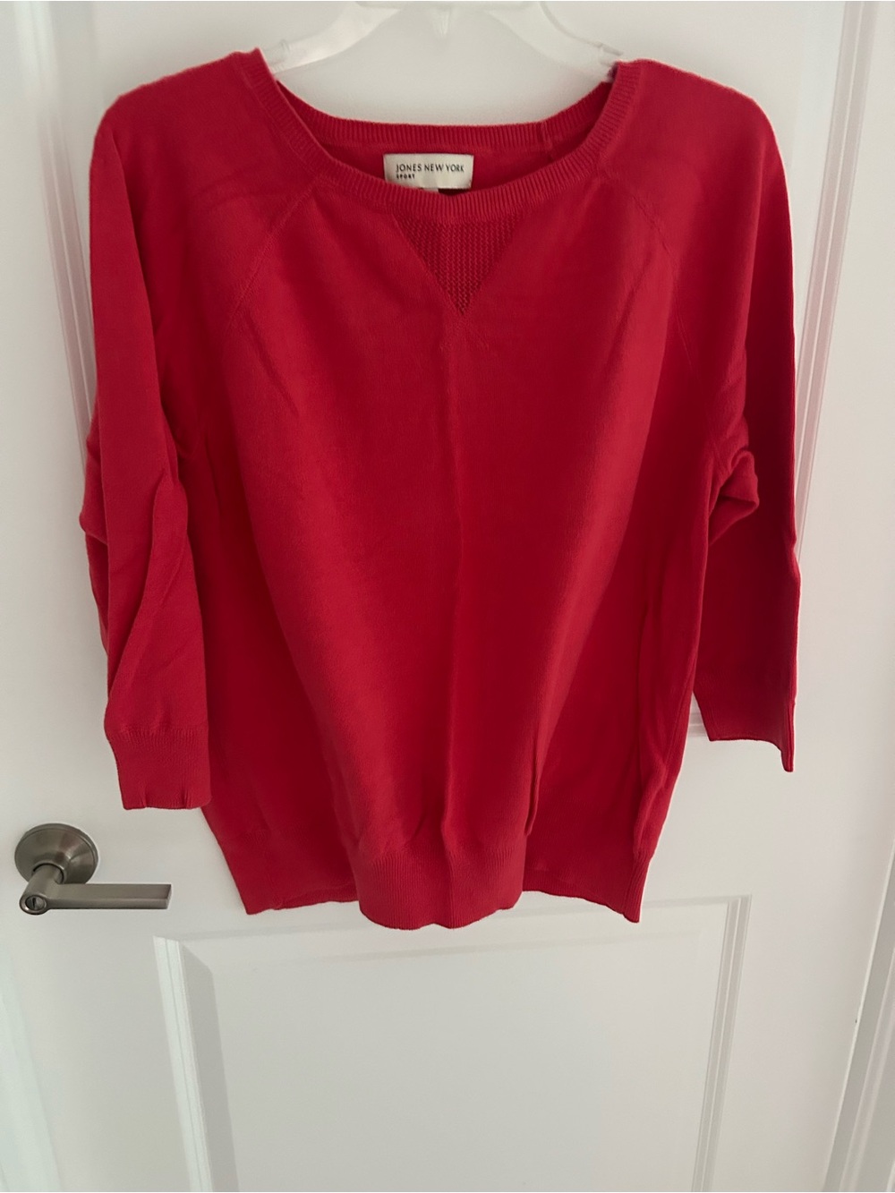 Jones New York Bright Red Scoop-Neck Sweater